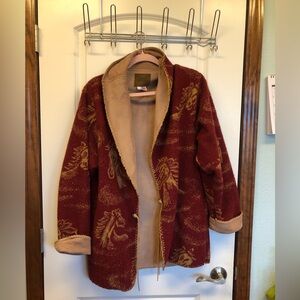 Natural Reflections Red Horse Pattern Jacket
